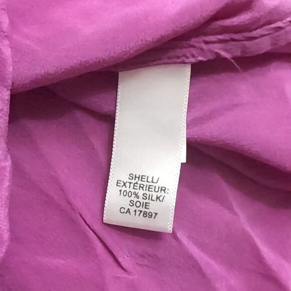 Banana Republic 100 % silk lilac utility popover blouse size S - Picture 4 of 6